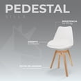 thumbnail image 3 of Sillas de Comedor Modernas con Asiento Acolchado de Diseño Minimalista Tipo Eames Pedestal - Sillas Ergonomicas Acojinadas con Estructura de Madera Ideales para Interior Set de 4 Piezas, 3 of 5