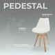 thumbnail image 3 of Sillas de Comedor Modernas con Asiento Acolchado de Diseño Minimalista Tipo Eames Pedestal - Sillas Ergonomicas Acojinadas con Estructura de Madera Ideales para Interior Set de 2 Piezas, 3 of 5