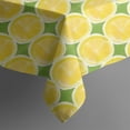 thumbnail image 5 of Yellow Lemon Slices Green Pattern Square Tablecloth,Waterproof Square Table Cover,Wipeable Spillproof Washable Table Cover for Home Kitchen Party Decor 42"X42"(107x107cm), 5 of 6