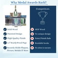 thumbnail image 5 of Medal Awards Rack Premier Medal Display Rack for Trophies & Medals 37 Hangers 48" x 5" x 3.5", Black, 5 of 6