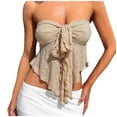 thumbnail image 1 of Lace Top Mesh Stitching Through Irregular Waist Waist Blouse Woman, 1 of 4