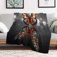 thumbnail image 4 of NIANHE Butterfly water reflection blanket, comfortable and soft, warm casual blanket, printed design, winter sofa dormitory home decoration, must-have travel product. Size is 30x40 inches., 4 of 5