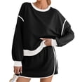 thumbnail image 2 of Womens Sweatsuits 2 Piece Set Crewneck Sweatshirts High Waisted Skort Skirts Tennis Running Tracksuits Shorts Sets, 2 of 7