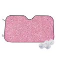 thumbnail image 2 of Picia Glitter Pink Curved Windshield Sunshade Accordion Folding Style Auto Shade for Car Truck SUV Van Blocks UV Ray Sun Visor Protector -Small, 2 of 7