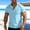 Light Blue, variant on Sakmal Button Down Men's and Big Men's Polo Shirts Short Sleeve Linen Breathable Tshirts Solid Dressy Casual Green Mens Shirts L