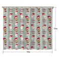 thumbnail image 5 of Gray Christmas Santa and Reindeer Pattern Shower Curtain 84"x72" ,Bathroom Decorative Shower Curtains Set with 12 Hooks,Modern Waterproof Washable Shower Curtain, 5 of 6
