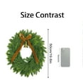 thumbnail image 3 of YujiCraft Artificial Christmas Wreaths,12 Inch Pre-Lit Artificial Christmas Wreath with Red Bow, Cones and Red Berries, 3D Garland for Front Door Decoration and Holiday Home Decor,A, 3 of 6
