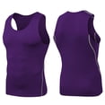 thumbnail image 2 of Mens Shirts Mens Quick Drying Compression Shirt Slimming Body Shaper Vest Workout Tank Tops Abs Abdomen Undershirts Gifts for Men Purple Polyester 2XL, 2 of 3