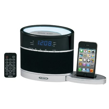 Jensen Ipod Docking System - Jensen JiMS-185i iPod Docking Music System with FM Receiver Auxiliary Input Night Light and Slide-Out Dock