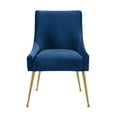 thumbnail image 2 of TOV Furniture Beatrix Pleated Navy Velvet Side Chair with Gold Legs, 2 of 8