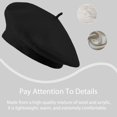 thumbnail image 2 of Minzimin 1PCS Beret, French Beanie, Outdoor, Winter, Fashion Lady Hat, 2 of 5