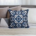thumbnail image 6 of Blue And White Pioneer Flower Pillow Covers,Blue And White Pioneer Flower Throw Pillow Covers 20"×20" ,Living Room Sofa Couch Pillow Covers,Decorative Pillow Covers, 6 of 7