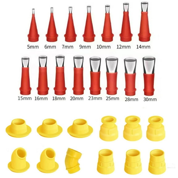 lanema Universal Integrated Rubber Nozzle Tool with Connection Base Scraper Caulking Nozzle Applicator Coating for Home