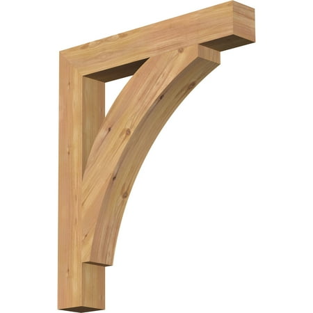 

Ekena Millwork 3 1/2 W x 24 D x 28 H Thorton Block Smooth Bracket Western Red Cedar