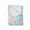 thumbnail image 2 of Gender Reveal Soft Flannel Fleece Throw Blanket, Little Baby Boy and Teddy Bear Toy Heart Shaped Design, Cozy Plush for Indoor and Outdoor Use, 50" x 60", Pale Blue and Sand Brown, by Ambesonne, 2 of 6