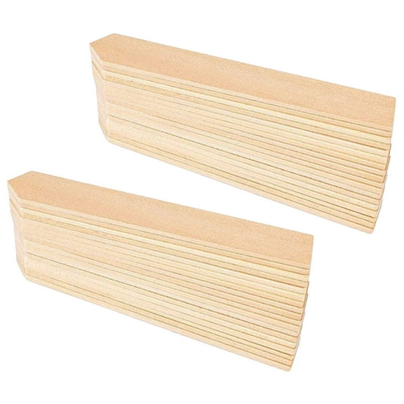 50 Pcs Wooden Plant Labels for Flower Pots, Outdoor Garden Tags, Blank Eucalyptus Stickers for Plants and Herbs