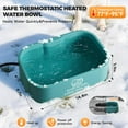 thumbnail image 4 of 1.45 Gallon Extra-Large Heated Water Bowl for Dog&Cat,Outdoor Heated Dog Bowl with Anti-Chew Cord,Waterproof Heated Pet Bowl Provides Drinkable Water in Winter for Chickens,Squirrels,Rabbits,Blue, 4 of 13