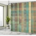 thumbnail image 4 of Ambesonne Sage Shower Curtain, Triangles Mosaic Retro, 69"Wx84"L, Multicolor, 4 of 4