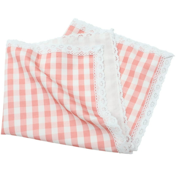 GAXIRE 1Pcs Pink Lace Small Tablecloth for Dining Table 60x60in Size