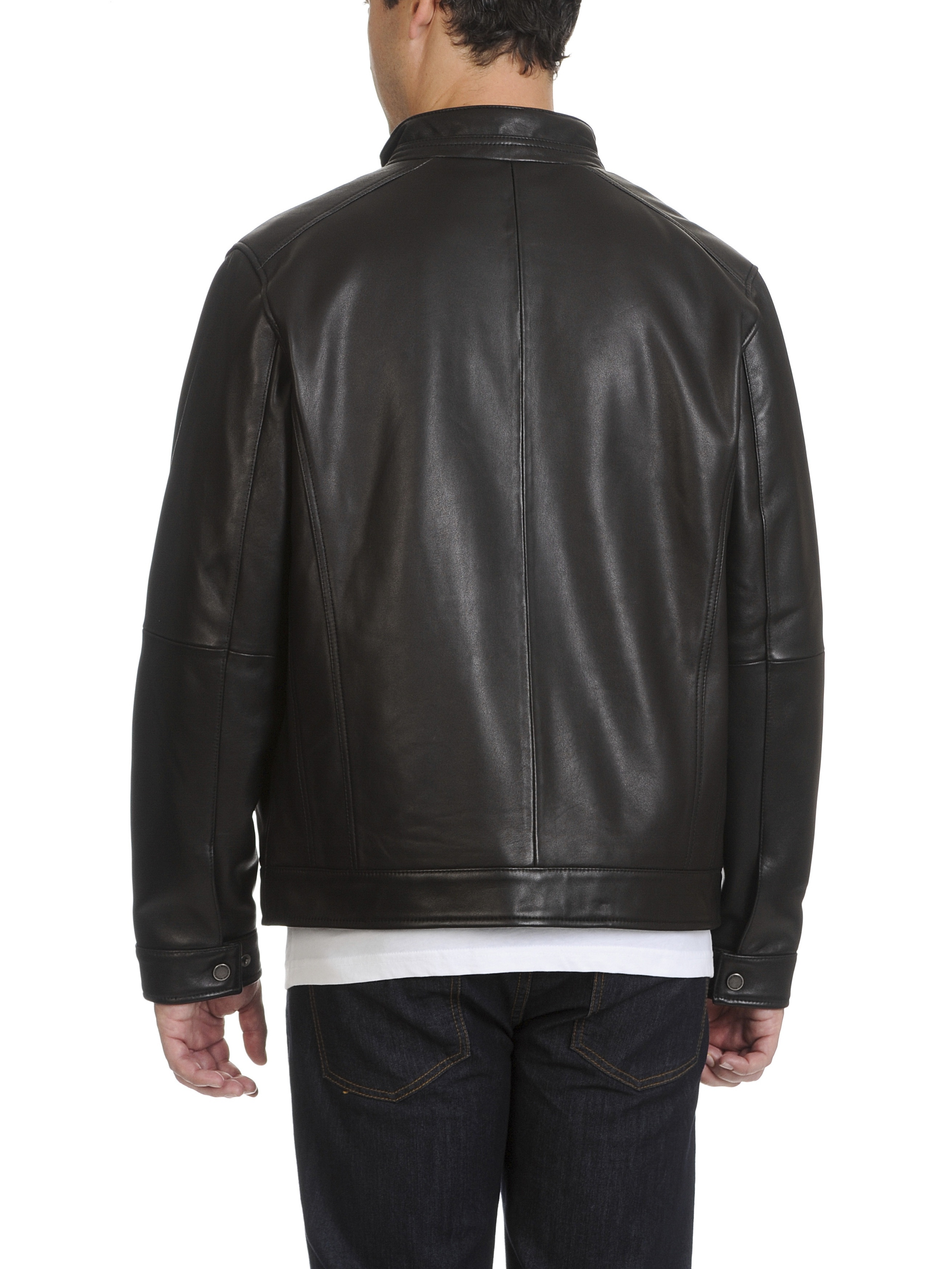 guess leather touch jacket