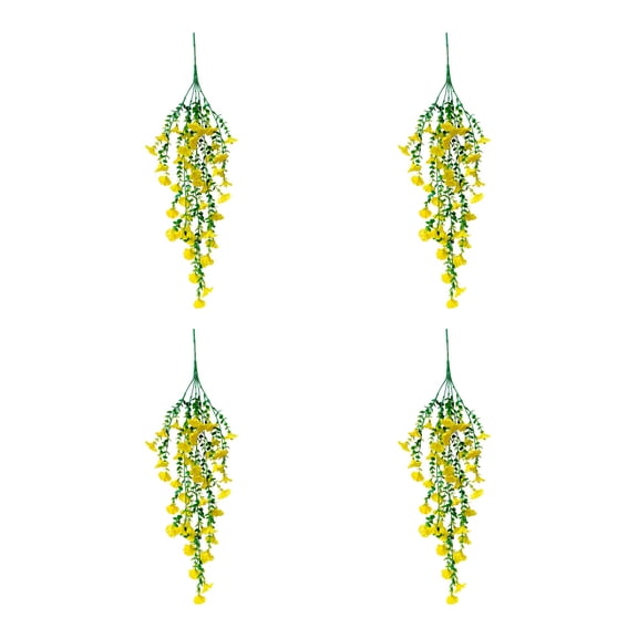 Yooshoverk 4 Piece Artificial Eucalyptus Vine Wall Hanging Fake Greenery Rattan Design Realistic Look Enhances Decor Prevents Wilting for Home Outdoor Wedding