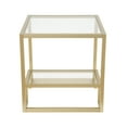 thumbnail image 4 of Evelyn&Zoe Athena 22" Wide Square Side Table, Brass, 4 of 8
