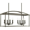 thumbnail image 2 of Piedmont Collection Eight-Light Antique Bronze Farmhouse Chandelier Light, 2 of 2