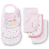 Gerber - 3-Pack Bibs and 3-Pack Burp Terry Cloths, Pink