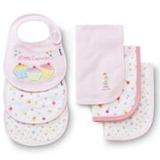 Gerber - 3-Pack Bibs and 3-Pack Burp Terry Cloths, Pink