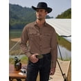 thumbnail image 2 of COOFANDY Men's Western Cowboy Shirts Long Sleeve Cotton Casual Button Down Work Shirt with Pockets, 2 of 6