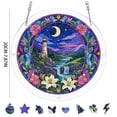 thumbnail image 3 of Deeceymbur Round Acrylic Puzzle Suncatcher Stained Glass Style Window Hanging Ornament for Patio Balcony Decor, 3 of 9