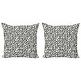 thumbnail image 1 of Ambesonne Music Throw Pillow Cover 2 Pack, Notes Sketchy Doodle Art, 24", Black White, 1 of 2