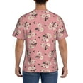 thumbnail image 3 of Bixox Men's Rose Flowers Printed Short Sleeve Skinny Athletic T-Shirt, 3 of 6