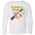 thumbnail image 3 of Inktastic My Grandma Loves Me Sloth Long Sleeve Youth T-Shirt, 3 of 5