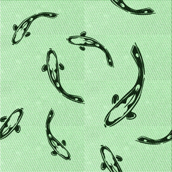 Ahgly Company Indoor Square Patterned Mint Green Area Rugs, 4' Square