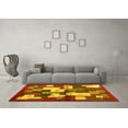 thumbnail image 3 of Ahgly Company Indoor Square Abstract Yellow Contemporary Area Rugs, 7' Square, 3 of 4