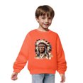 thumbnail image 3 of Girls Pullover Sweatshirt Fashion Cute Long Sleeve Cotton Shirt Crew Neck Comfort Casual Loose Tops Toddler Boys Clothes, Orange, 2 Years, 3 of 4
