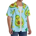 thumbnail image 4 of Gaeub Cartoon Avocado Men's Lapel Short Sleeve Shirt, Relaxed Fit Shirt, Soft and Breathable for Outdoors Party Travel - XX-Large, 4 of 7