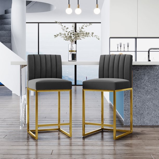 Modern 25inch Counter Height Bar Stools, Dining Chairs with Upholstered