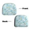 thumbnail image 6 of Kdxio Bee Flower Pattern Print 2 Piece Car Head Rest Covers Set Auto Front/Rear Seats Headrest Cover Universal Fit Most Cars,Sedan, SUV, 6 of 9
