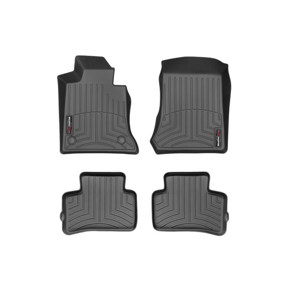 WeatherTech Custom Fit FloorLiners compatible with 2010-2012 Mercedes GLK-Class - 1st & 2nd Row (2-pc. Rear Liner), Black