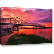 ArtWall Steve Ainsworth "Bridges at Sunrise" Gallery-Wrapped Canvas