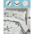 thumbnail image 4 of Quilts Full Size, Sage Green Coastal Soft Comforter Bedding Set for Bed, Summer Beach Coral Shell Ocean Lightweight Quilted Bedspread with Pillow Cover(2 Pieces) for All Season, 78x90 Inch, 4 of 6