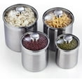 thumbnail image 3 of Cooks Standard 02553 4-Piece Canister Set, Stainless Steel, 3 of 5