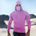 thumbnail image 2 of Xzbqbs Fishing Hoodies for Men with Face Mask UPF 50 + Sun Protection Breathable Long Sleeve Outdoor Hiking Gradient Shirt for Men, 2 of 5