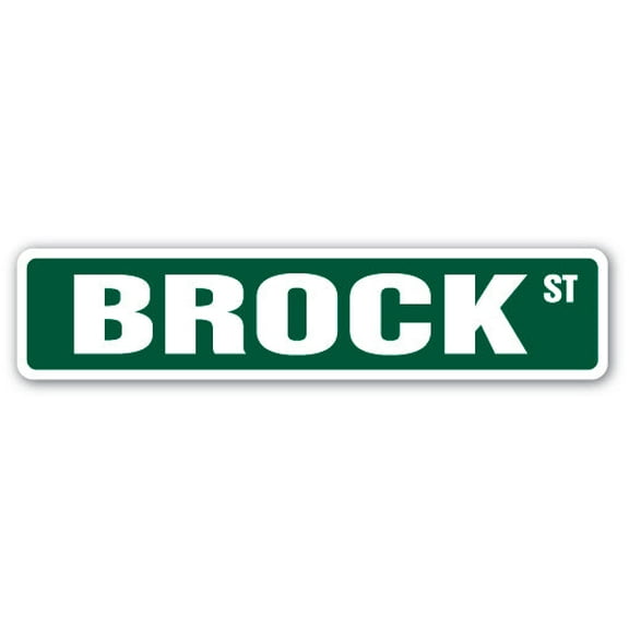 BROCK Street Sign Childrens Name Room Sign | Indoor/Outdoor |  18" Wide