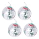 thumbnail image 3 of Adornos de bolas de Navidad Ticfox 4 Uds inastillables para árbol de Navidad patrón de copos de nieve, 3 of 14