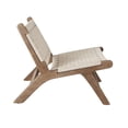 thumbnail image 5 of Loe Accent Chair- Boho Natural Rope Woven- Walnut Brown Angled Wood Frame, 5 of 7