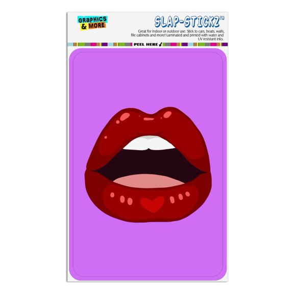 Seductive Luscious Open Mouth Lips Home Business Office Sign