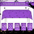 thumbnail image 5 of Halloween Tablecloth for Pary Decoration Rectangular disposable Plastic Spider Web Halloween Table Covers for Home Decor Halloween Party Supplies 54" x 108" Purple 3Pcs, 5 of 6